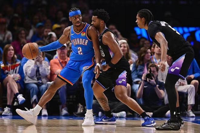 雷霆三巨头主导横扫爵士 亚历山大创历史得分纪